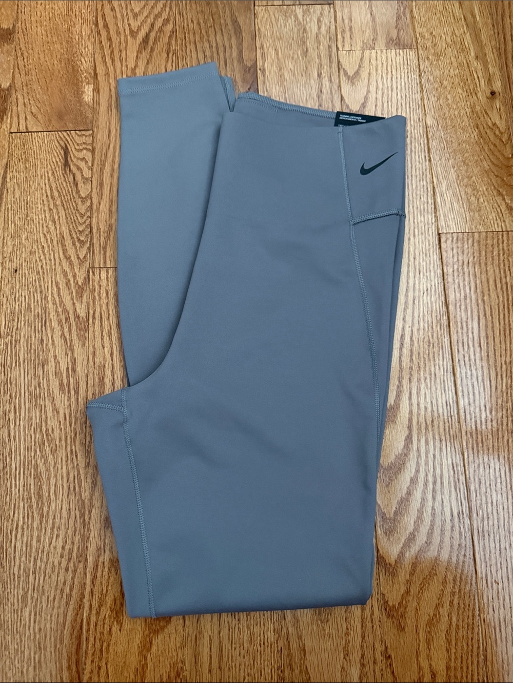 Nike Gray High-Rise Leggings with Swoosh